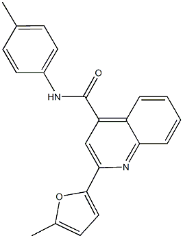 2-(5-methyl-2-furyl)-N-(4-methylphenyl)-4-quinolinecarboxamide Struktur