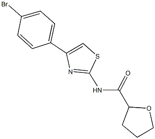 N-[4-(4-bromophenyl)-1,3-thiazol-2-yl]tetrahydro-2-furancarboxamide Struktur