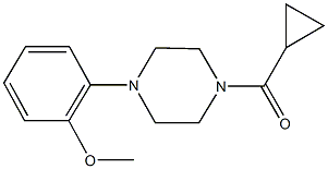 2-[4-(cyclopropylcarbonyl)-1-piperazinyl]phenyl methyl ether Struktur