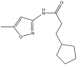 3-cyclopentyl-N-(5-methyl-3-isoxazolyl)propanamide Struktur