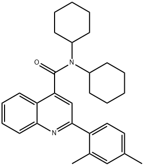 N,N-dicyclohexyl-2-(2,4-dimethylphenyl)-4-quinolinecarboxamide Struktur