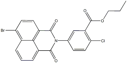 propyl 5-(6-bromo-1,3-dioxo-1H-benzo[de]isoquinolin-2(3H)-yl)-2-chlorobenzoate Struktur