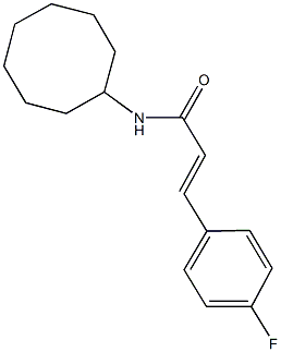 N-cyclooctyl-3-(4-fluorophenyl)acrylamide Struktur