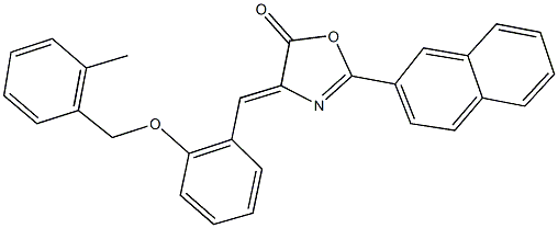 4-{2-[(2-methylbenzyl)oxy]benzylidene}-2-(2-naphthyl)-1,3-oxazol-5(4H)-one Struktur