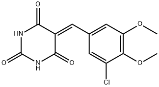 5-(3-chloro-4,5-dimethoxybenzylidene)-2,4,6(1H,3H,5H)-pyrimidinetrione Struktur