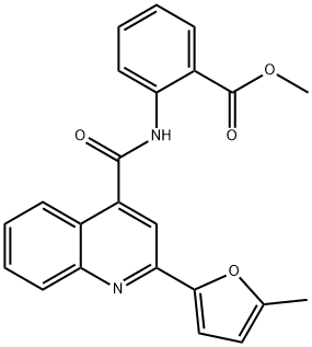 methyl 2-({[2-(5-methyl-2-furyl)-4-quinolinyl]carbonyl}amino)benzoate Struktur