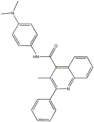 N-[4-(dimethylamino)phenyl]-3-methyl-2-phenyl-4-quinolinecarboxamide Struktur