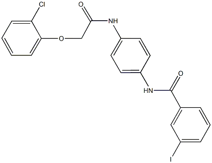 N-(4-{[(2-chlorophenoxy)acetyl]amino}phenyl)-3-iodobenzamide Struktur