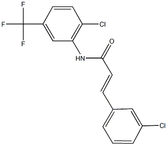 3-(3-chlorophenyl)-N-[2-chloro-5-(trifluoromethyl)phenyl]acrylamide Struktur