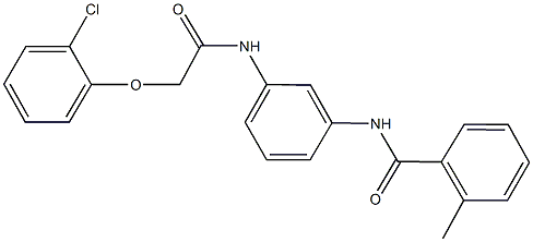 N-(3-{[(2-chlorophenoxy)acetyl]amino}phenyl)-2-methylbenzamide Struktur