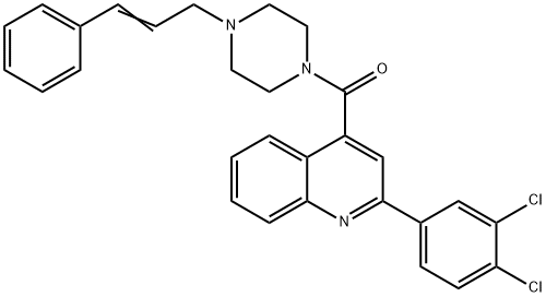 4-[(4-cinnamyl-1-piperazinyl)carbonyl]-2-(3,4-dichlorophenyl)quinoline Struktur