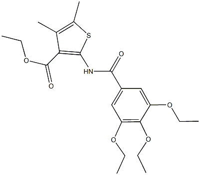 ethyl 4,5-dimethyl-2-[(3,4,5-triethoxybenzoyl)amino]-3-thiophenecarboxylate Struktur