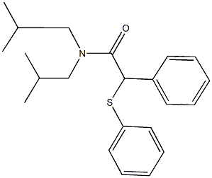 N,N-diisobutyl-2-phenyl-2-(phenylsulfanyl)acetamide Struktur