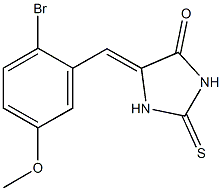 5-(2-bromo-5-methoxybenzylidene)-2-thioxo-4-imidazolidinone Struktur