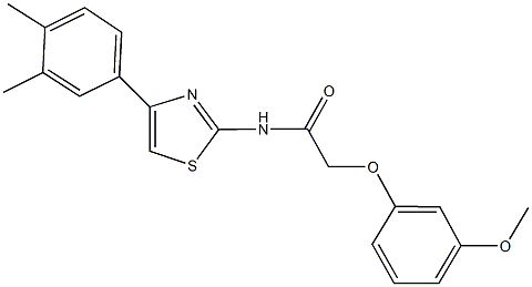 N-[4-(3,4-dimethylphenyl)-1,3-thiazol-2-yl]-2-(3-methoxyphenoxy)acetamide Struktur