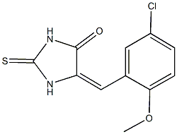 5-(5-chloro-2-methoxybenzylidene)-2-thioxo-4-imidazolidinone Struktur