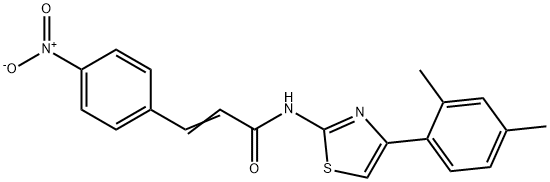 N-[4-(2,4-dimethylphenyl)-1,3-thiazol-2-yl]-3-{4-nitrophenyl}acrylamide Struktur