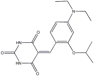 5-[4-(diethylamino)-2-isopropoxybenzylidene]-2,4,6(1H,3H,5H)-pyrimidinetrione Struktur