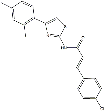 3-(4-chlorophenyl)-N-[4-(2,4-dimethylphenyl)-1,3-thiazol-2-yl]acrylamide Struktur