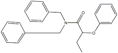 N,N-dibenzyl-2-phenoxybutanamide Struktur