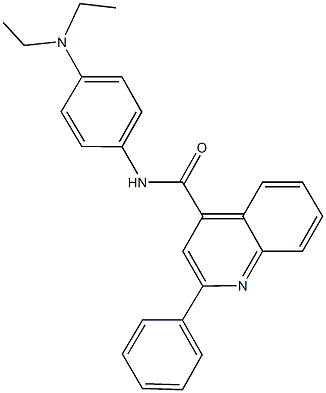 N-[4-(diethylamino)phenyl]-2-phenyl-4-quinolinecarboxamide Struktur