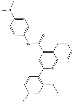 2-(2,4-dimethoxyphenyl)-N-[4-(dimethylamino)phenyl]-4-quinolinecarboxamide Struktur