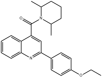 4-[(2,6-dimethyl-1-piperidinyl)carbonyl]-2-(4-ethoxyphenyl)quinoline Struktur