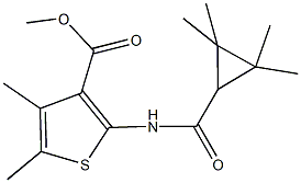 methyl 4,5-dimethyl-2-{[(2,2,3,3-tetramethylcyclopropyl)carbonyl]amino}-3-thiophenecarboxylate Struktur