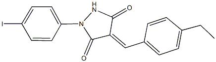 4-(4-ethylbenzylidene)-1-(4-iodophenyl)-3,5-pyrazolidinedione Struktur