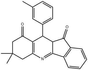 7,7-dimethyl-10-(3-methylphenyl)-7,8,10,10a-tetrahydro-6H-indeno[1,2-b]quinoline-9,11-dione Struktur