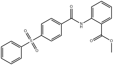 methyl 2-{[4-(phenylsulfonyl)benzoyl]amino}benzoate Struktur