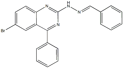 benzaldehyde (6-bromo-4-phenyl-2-quinazolinyl)hydrazone Struktur