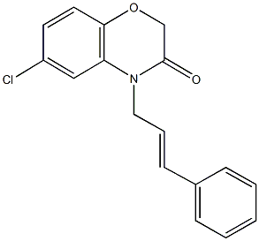 6-chloro-4-cinnamyl-2H-1,4-benzoxazin-3(4H)-one Struktur