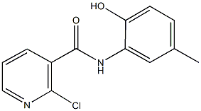 2-chloro-N-(2-hydroxy-5-methylphenyl)nicotinamide Struktur