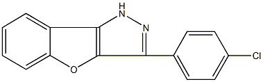 3-(4-chlorophenyl)-1H-[1]benzofuro[3,2-c]pyrazole Struktur