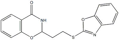 2-[2-(1,3-benzoxazol-2-ylsulfanyl)ethyl]-2,3-dihydro-4H-1,3-benzoxazin-4-one Struktur