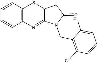 1-(2,6-dichlorobenzyl)-3,3a-dihydropyrrolo[3,2-b][1,4]benzothiazin-2(1H)-one Struktur