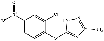 3-amino-5-({2-chloro-4-nitrophenyl}sulfanyl)-4H-1,2,4-triazole Struktur