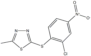 2-({2-chloro-4-nitrophenyl}sulfanyl)-5-methyl-1,3,4-thiadiazole Struktur