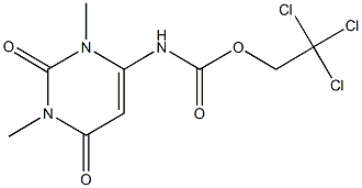 2,2,2-trichloroethyl 1,3-dimethyl-2,6-dioxo-1,2,3,6-tetrahydro-4-pyrimidinylcarbamate Struktur