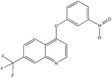 4-{3-nitrophenoxy}-7-(trifluoromethyl)quinoline Struktur