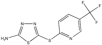 5-{[5-(trifluoromethyl)-2-pyridinyl]sulfanyl}-1,3,4-thiadiazol-2-amine Struktur