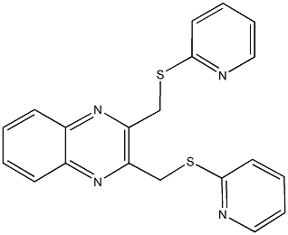 2,3-bis[(2-pyridinylsulfanyl)methyl]quinoxaline Struktur