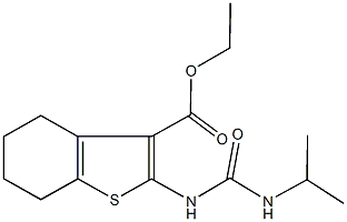 ethyl 2-{[(isopropylamino)carbonyl]amino}-4,5,6,7-tetrahydro-1-benzothiophene-3-carboxylate Struktur