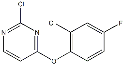 2-chloro-4-fluorophenyl 2-chloro-4-pyrimidinyl ether Struktur