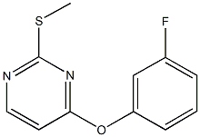 4-(3-fluorophenoxy)-2-(methylsulfanyl)pyrimidine Struktur