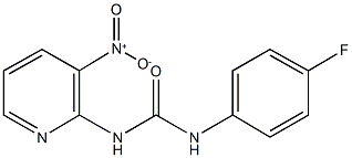 N-(4-fluorophenyl)-N'-{3-nitro-2-pyridinyl}urea Struktur