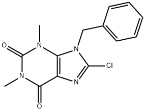 9-benzyl-8-chloro-1,3-dimethyl-3,9-dihydro-1H-purine-2,6-dione Struktur