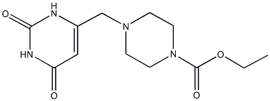 ethyl 4-[(2,6-dioxo-1,2,3,6-tetrahydro-4-pyrimidinyl)methyl]-1-piperazinecarboxylate Struktur