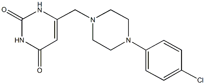 6-{[4-(4-chlorophenyl)-1-piperazinyl]methyl}-2,4(1H,3H)-pyrimidinedione Struktur